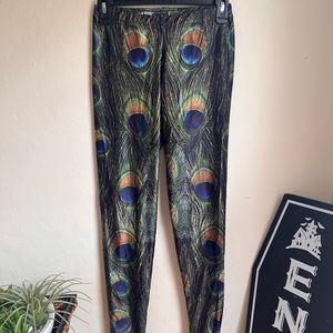 Blackmilk Peacock Print Leggings